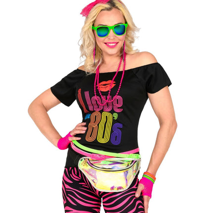 Set di accessori Neon 80S Rosa 5 pezzi