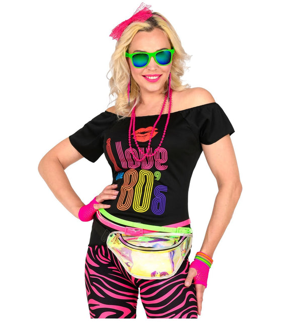 Set di accessori Neon 80S Rosa 5 pezzi