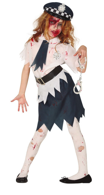 Costume da zombie della polizia per bambina