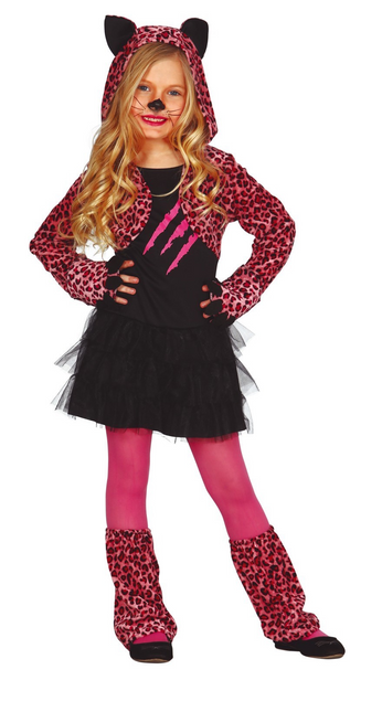 Costume da leopardo bambino rosa