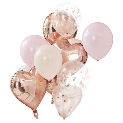 Set di palloncini oro rosa 30 cm 12 pezzi