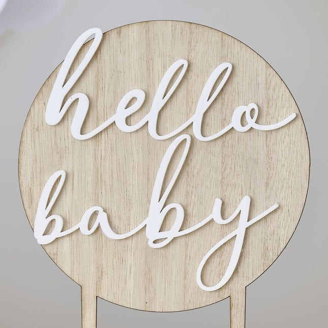 Cake topper Hello Baby 12m