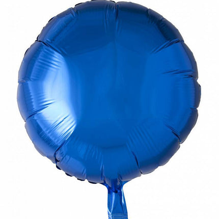 Palloncino a elio rotondo blu da 46 cm vuoto