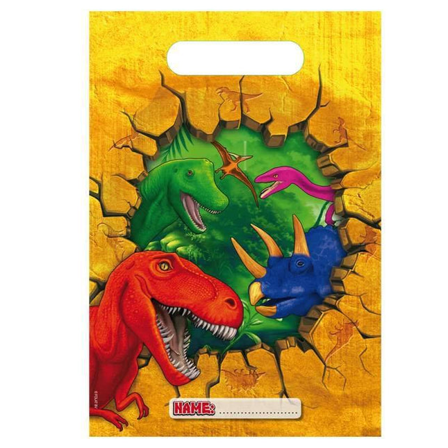 Sacchetti di condivisione per dinosauri 23cm 6pz