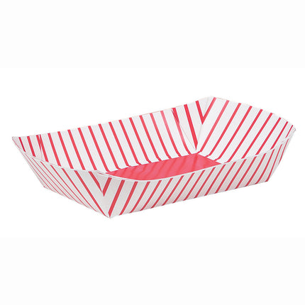 Vassoio SnackTray rosso a strisce 23,5 cm 4 pezzi