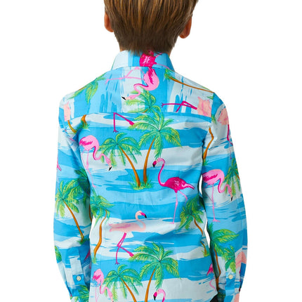 Camicia Hawaii Flamingo Ragazzo OppoSuits