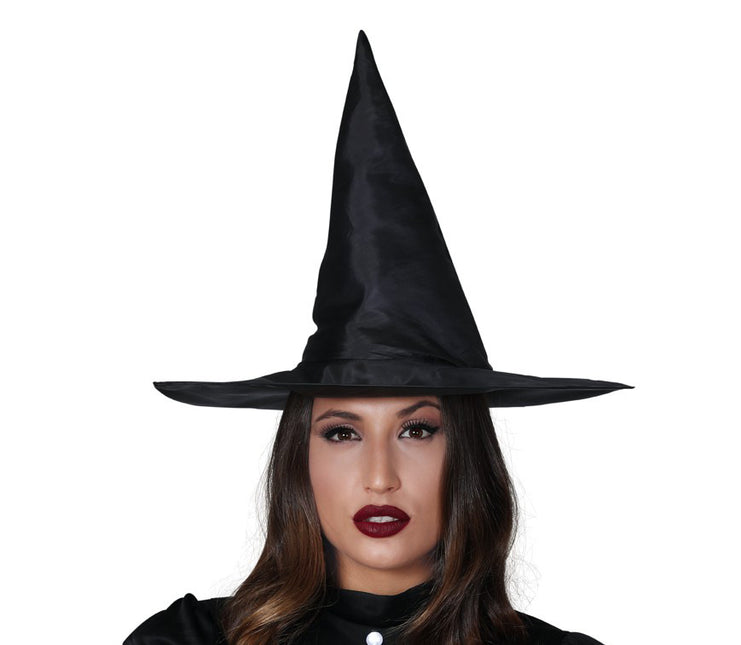 Cappello da strega di Halloween nero 45 cm