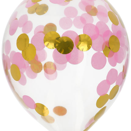 Palloncini a coriandoli rosa oro 30 cm 4 pezzi