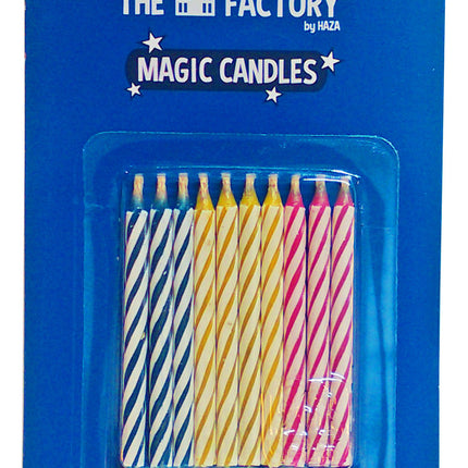 Candele magiche con supporto 6cm 10pz