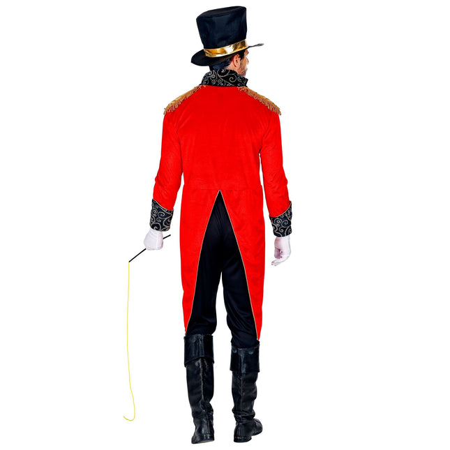 Costume da circo rosso nero uomo