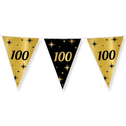 Bandiera 100 anni oro nero 10m