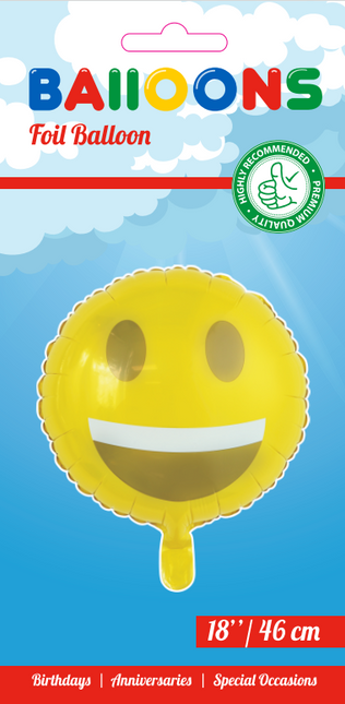 Palloncino ad elio Emoji Smile 45 cm vuoto