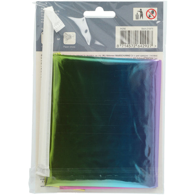 Palloncino in foil Figura 2 Arcobaleno con supporto 72 cm