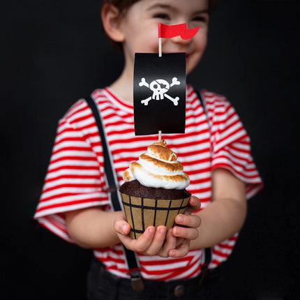 Set di cupcake pirata 6 pezzi