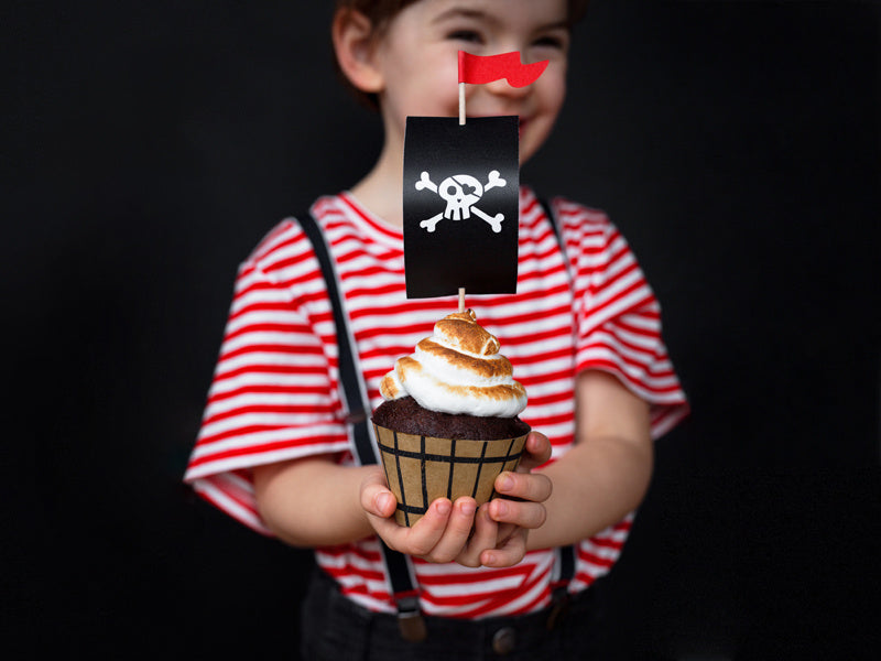 Set di cupcake pirata 6 pezzi