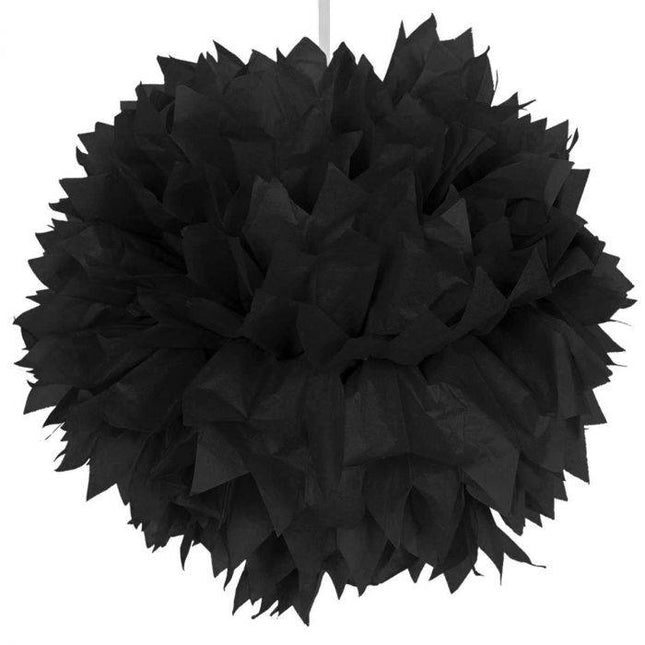 Pompon nero 30 cm