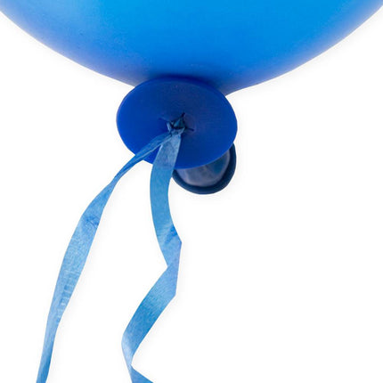 Clip a sgancio rapido per palloncini blu con nastro 100 pezzi