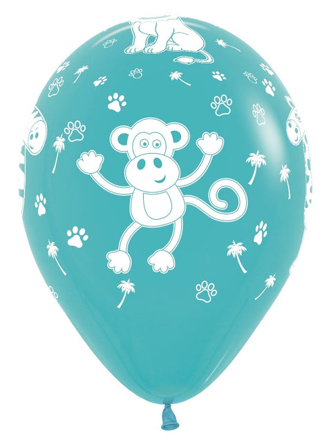 Palloncini Jungle Animals Fashion Mix 30cm 25pz