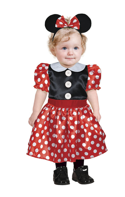 Costume da Minnie Mouse rosso bianco bambino