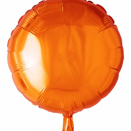 Palloncino ad elio rotondo arancione da 46 cm vuoto