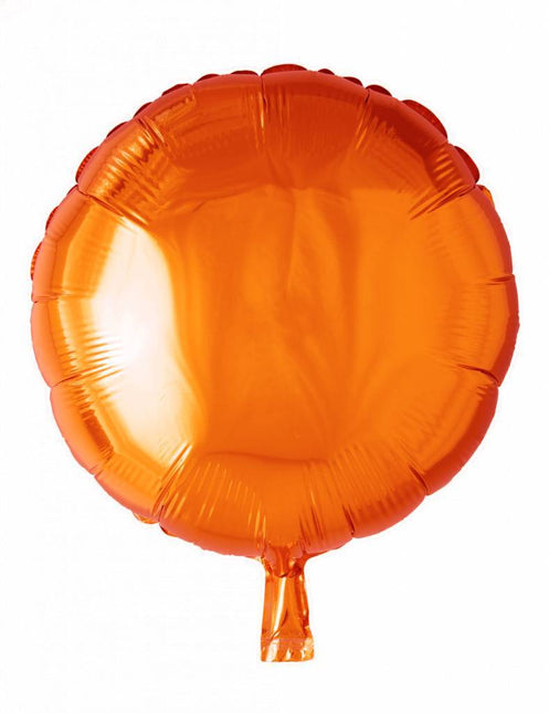 Palloncino ad elio rotondo arancione da 46 cm vuoto