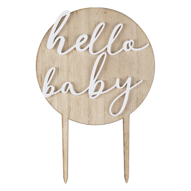 Cake topper Hello Baby 12m