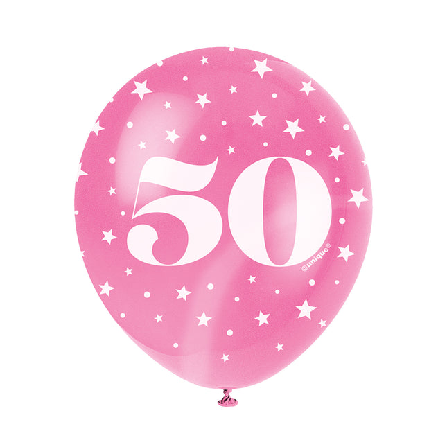 Palloncini 50 Anni Coriandoli 30cm 5pz