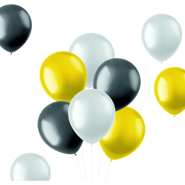 Palloncini colorati Nero Oro Argento Metallizzato 33cm 100pz