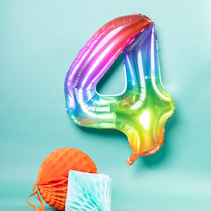 Palloncino Foil Figura 4 Rainbow XL 81cm vuoto