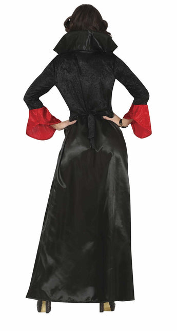 Costume da Vampiro Halloween Donna Rosso Nero