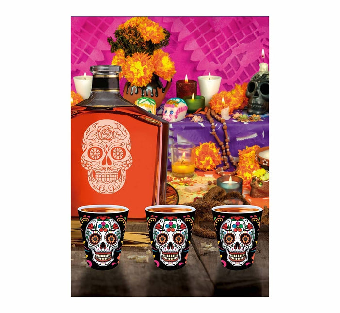 Bicchieri Dia De Los Muertos Shot 5cm 3pcs