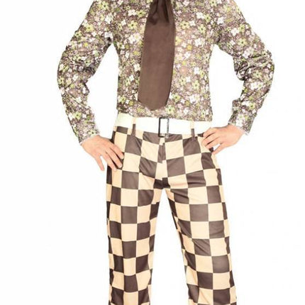 Costume Disco 70S Uomo Marrone