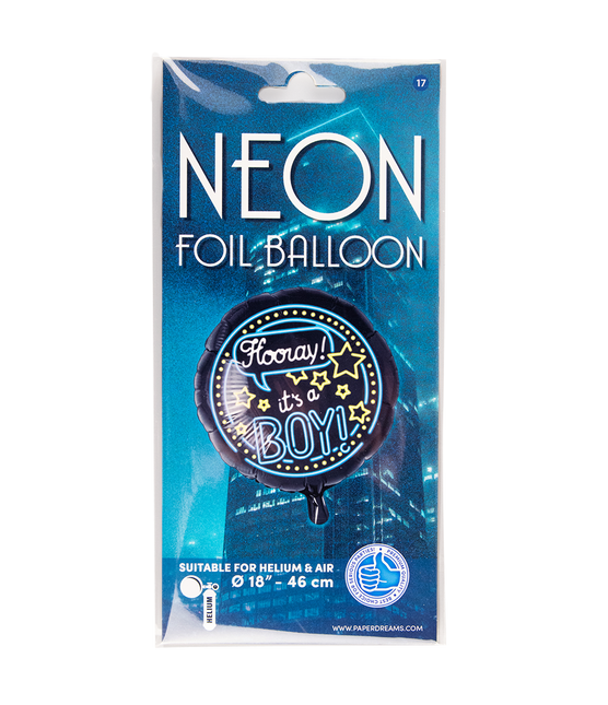 Palloncino ad elio nascita It's a Boy Neon 46cm vuoto