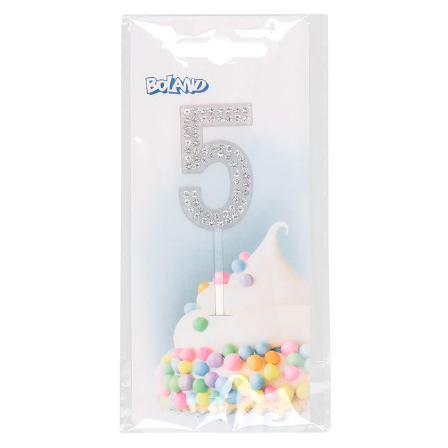 5 anni Cake topper Diamante 10,5 cm