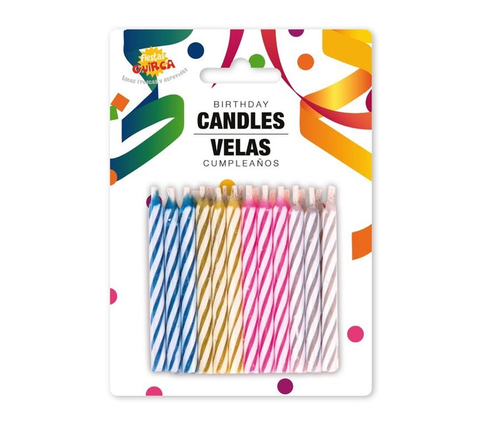 Candele a strisce 5,5 cm 24 pezzi