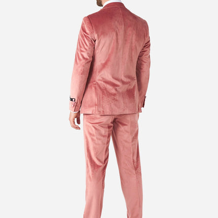 Smoking da uomo in velluto rosa chiaro <tc>OppoSuits</tc>