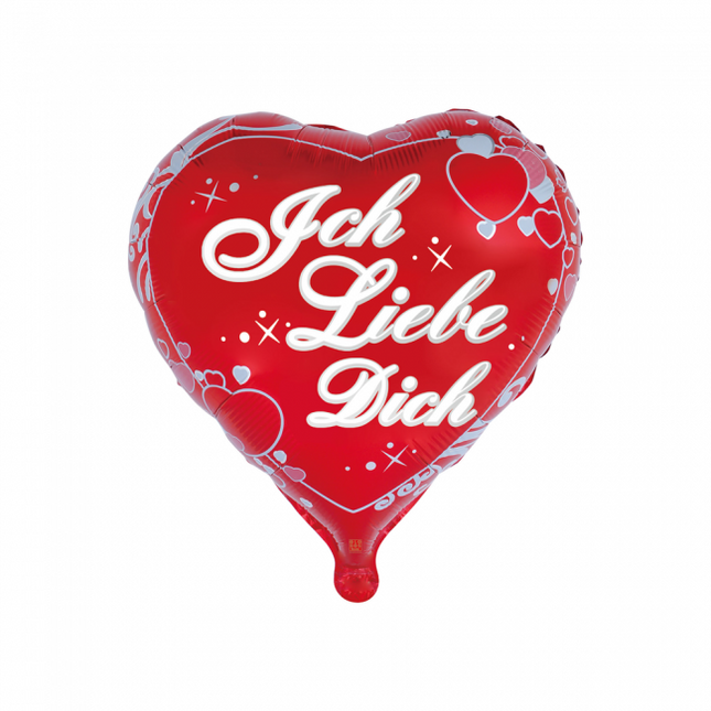 Palloncino ad elio Cuore Ich Liebe Dich Decorazione 45cm vuoto