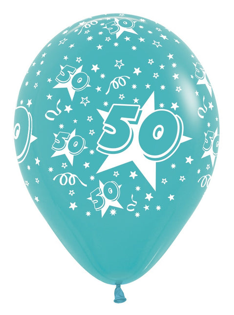 Palloncini Numero 50 Mix 30cm 25pz