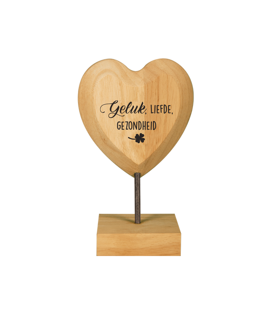 Cuore di legno Felicità, amore e salute