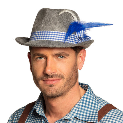 Cappello Oktoberfest Tiroler Grigio Blu