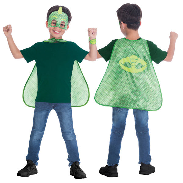 Costume bambino PJ Masks Gekko Cape Sett 4/8 anni