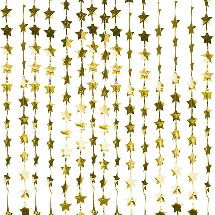 Stelle decorative appese color oro 2m