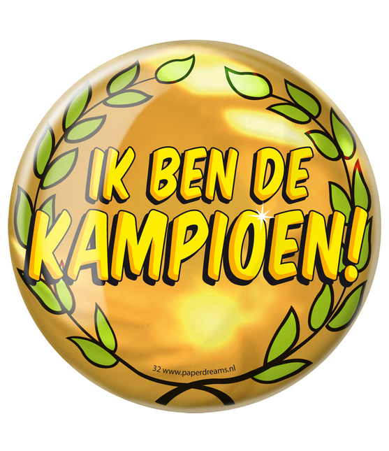 Pulsante I Am The Champion 10,2 cm