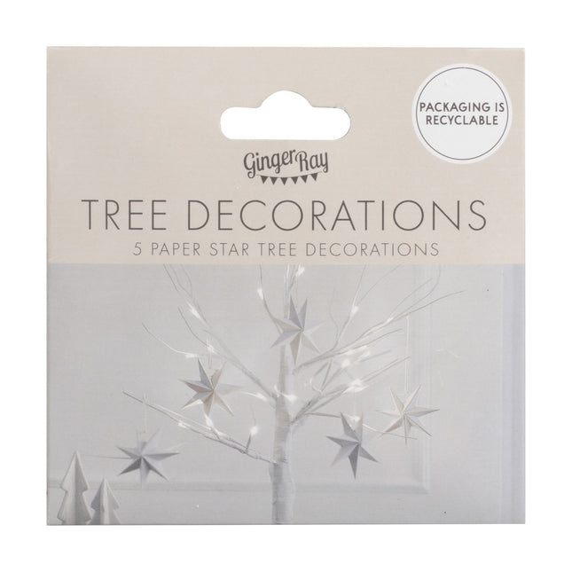 Decorazione da appendere all'albero 9cm 5pz