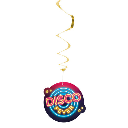 Decorazione da appendere Disco Fever 85cm 2pz