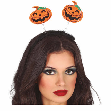 Cerchietto per capelli Halloween Zucche Paillettes