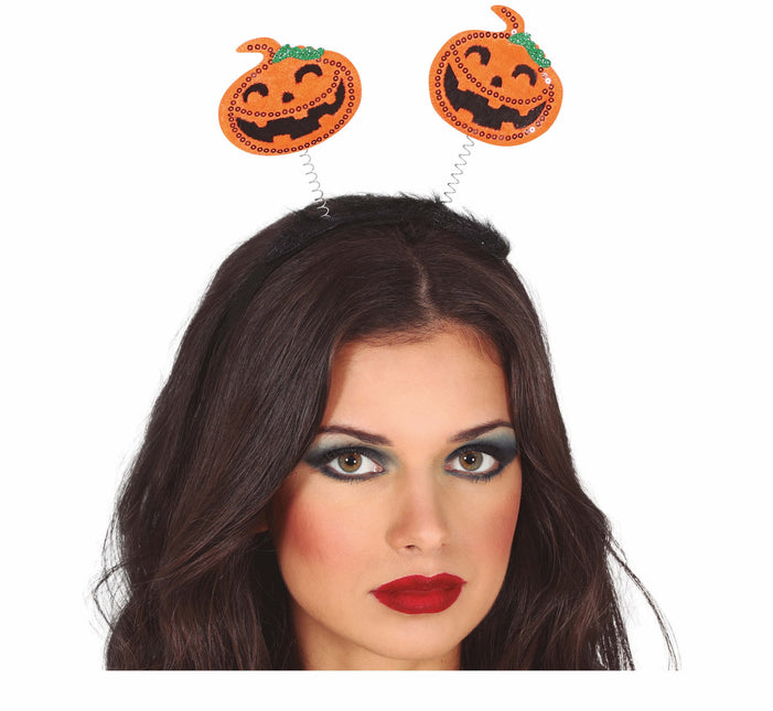 Cerchietto per capelli Halloween Zucche Paillettes