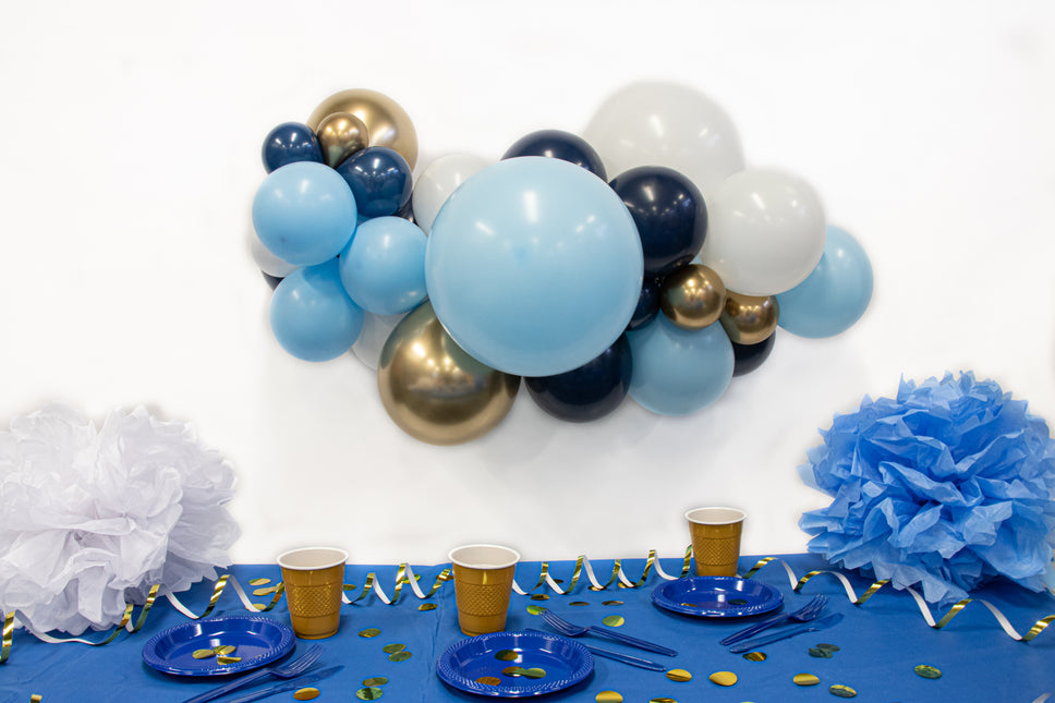 Kit per palloncini fai da te Blu Organico