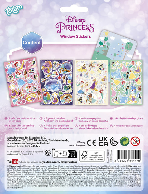 Adesivi per finestre delle Principesse Disney