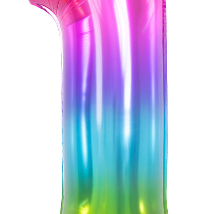 Palloncino in foil Figura 1 Arcobaleno XL 81cm vuoto